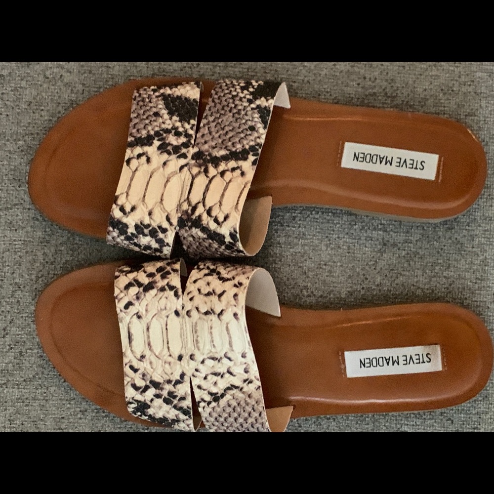 Steve Madden Grece Snakeskin Sandal; worn once